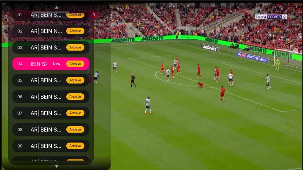StreamuTV Player Live Sports Match & Channel Zapping